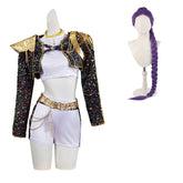 Huntrix Kinder Mädchen Rumi Kpop Demon Hunters Cosplay Kostüm Halloween Karneval Party Anzug